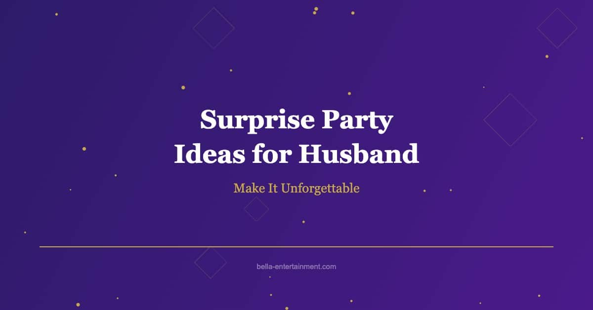 Surprise birthday party ideas for husband with live band and decorations