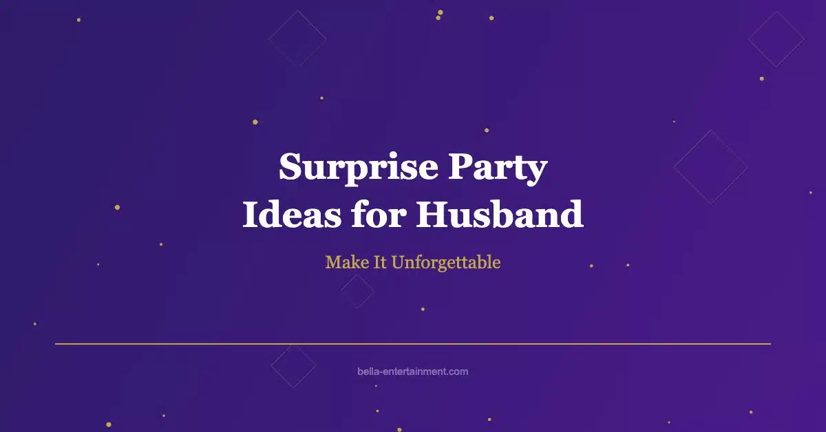 Surprise birthday party ideas for husband with live band and decorations