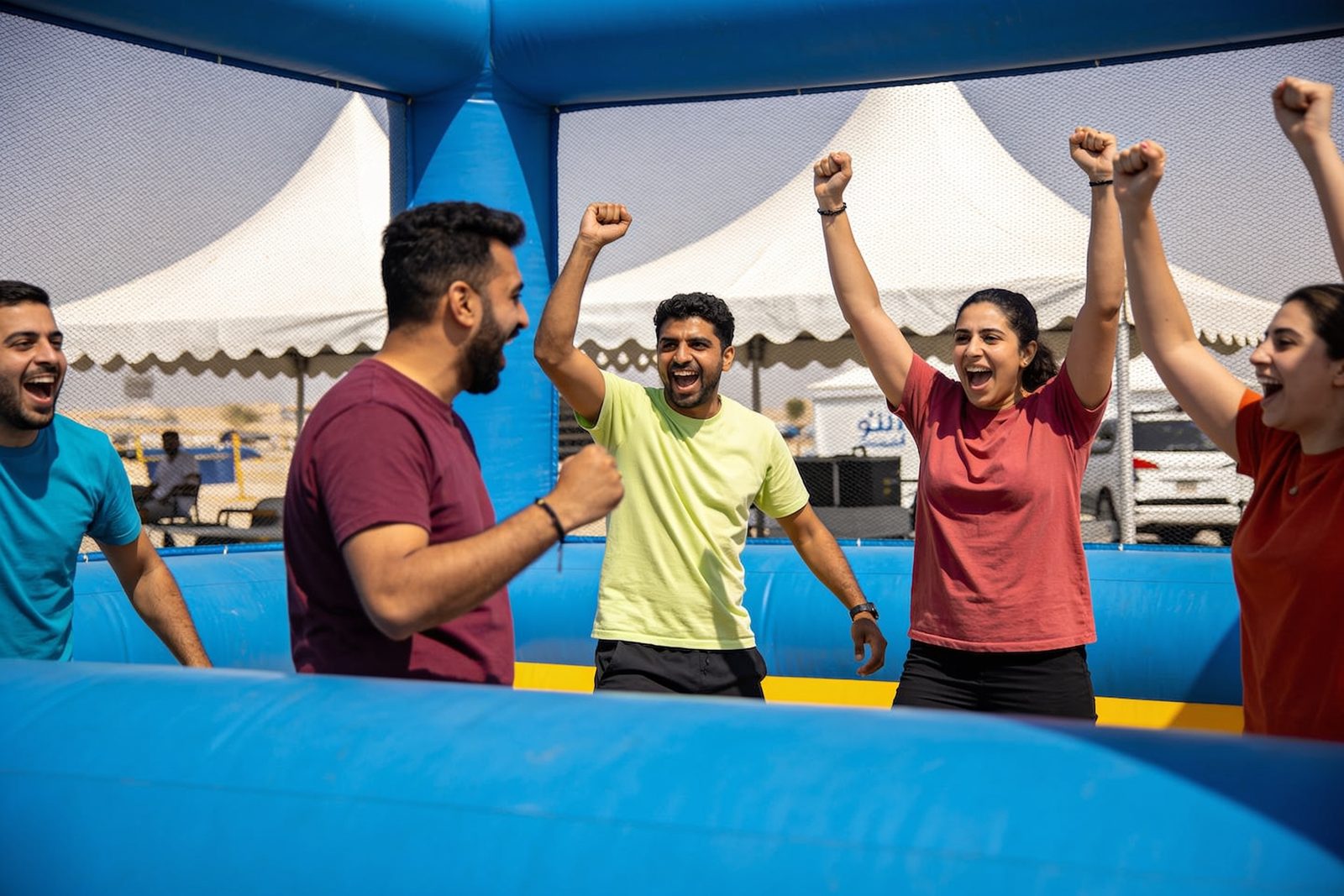 Team building inflatable games in Dubai