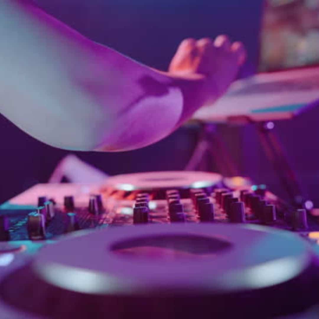 DJ mixing at a party in Dubai DJ mixing at a party in Dubai
