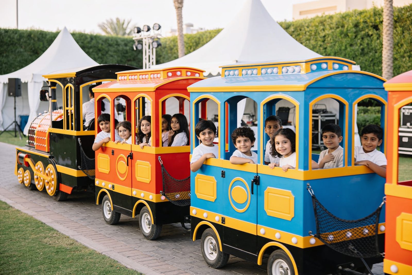 Kids train and carousel rental in Dubai