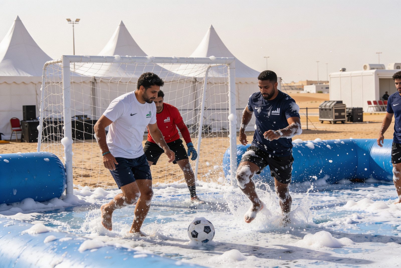 Soapy football and volleyball rental in Dubai