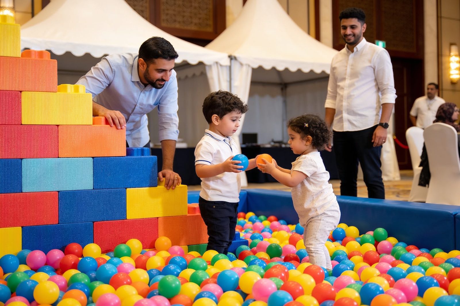 Soft play corner at a family event in Dubai
